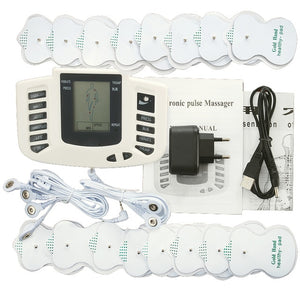 Tens ems massager electro stimulation muscle stimulator electrostimulator fisioterapia physiotherapy machine 16 pads